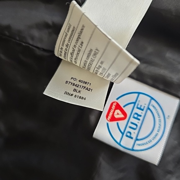 Patagonia Nano Puff Jacket Women's Size Large Black Fullzip Toggle Elastic Waist - Picture 15 of 16